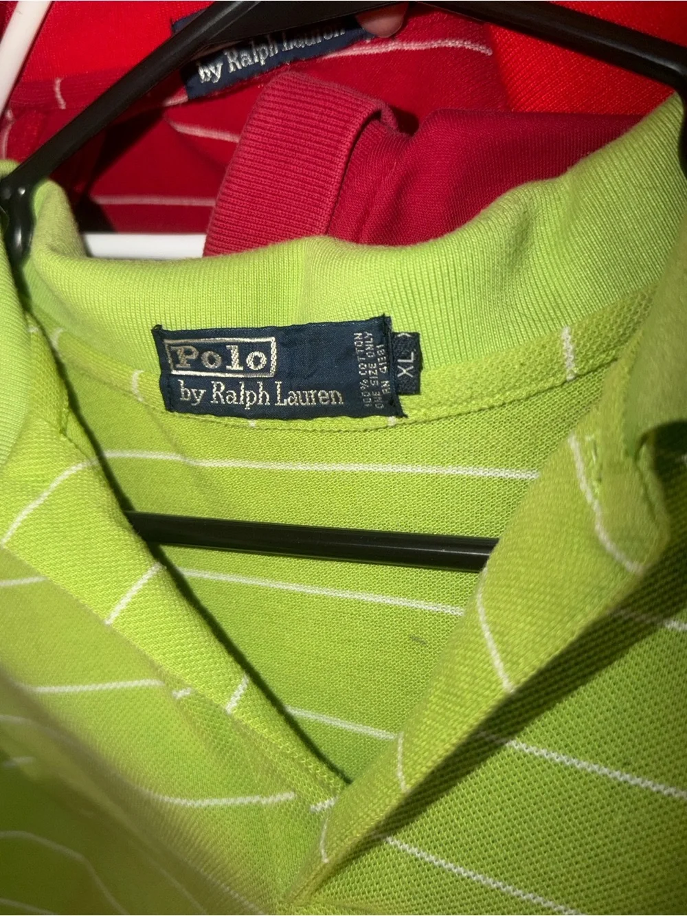 Ralph Lauren Lime Green Striped Short-Sleeve Polo